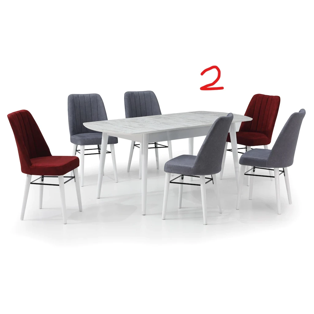 DOA MUTFAK MASA SANDALYE TAKIMI 6 SANDALYELİ - 6