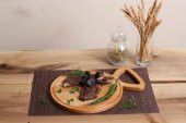 Karemiye Pizza Ahşap Sunum Tabağı Ahşap Servis Tabağı Bambu Tabak - 1