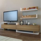 BMdekor TV Ünitesi Arzu Teak Beyaz - 1