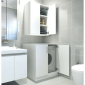 BMdekor Çamaşır Makinesi Dolabı Platin Beyaz - 1