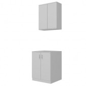 BMdekor Çamaşır Makinesi Dolabı Platin Beyaz - 2