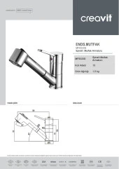 Creavit Mf8320S Spiralli Lüx Evye Mutfak Bataryası Armatürü (BERBER BATARYASI) - 5