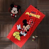 Taç Minnie Lisanslı Plaj Havlusu - 1