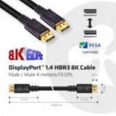 CLUB3D CAC-1069B DisplayPort 1.4 HBR3 8K Kablo M / M 4m / 13.12ft - 4