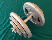120 KG Demir Dokum Halter Dambıl Set, 2 Kısa + 160 CM Barlı - 10