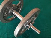 120 KG Demir Dokum Halter Dambıl Set, 2 Kısa + 160 CM Barlı - 13