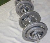 120 KG Demir Dokum Halter Dambıl Set, 2 Kısa + 160 CM Barlı - 17