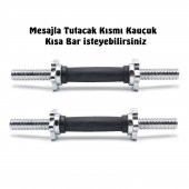 120 KG Demir Dokum Halter Dambıl Set, 2 Kısa + 160 CM Barlı - 16