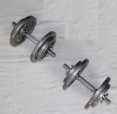 120 KG Demir Dokum Halter Dambıl Set, 2 Kısa + 160 CM Barlı - 18