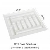 Çekmece İçi Kaşıklık 55 x 49 cm Beyaz  Mutfak Çekmece Düzenleyici - 2