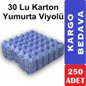 30'Lu Karton Yumurta Viyolü - 250 Adet ( Viyol, Kolisi, Kabı, Kartonu ) - 1