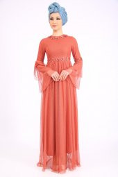 PUANE Kadın Kiremit Elbise - 1