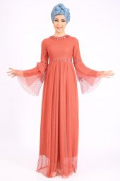 PUANE Kadın Kiremit Elbise - 5