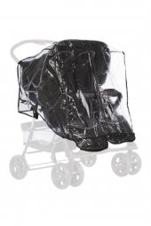 Tommybaby Yan yana İkiz Bebek Arabası Yağmurluğu - İkiz Yağmurluk - Koruma - 1