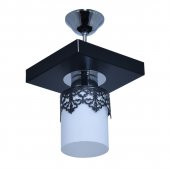 LAMBADAR TEKLİ KARE TEPSİ TAÇLI SİYAH - 1