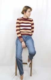 Mom Jean Yanı Şeritli - 2