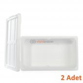 Strafor Köpük Kutu 20 kg K-1 (56cm x 43cm x 30cm) 2 Adet - 1