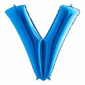 FOLYO BALON V HARF MAVİ 102CM (DÜ 50TL) - 1