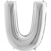 FOLYO BALON U HARF GÜMÜŞ 102CM (DÜ 50) - 1