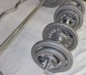 110 KG Demir Dokum Halter Dambıl Set ,OB, 2 Kısa + S 120 CM + 145 CM Barlı - 15