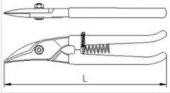 İzeltaş Kaportacı Makası Sağ 275mm - 2