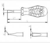 İzeltaş Topaç Tornavida Kraft Seri Düz Uçlu 6,5x40 - 3