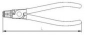 İzeltaş İç Segman Pensi Eğri 170mm - 2