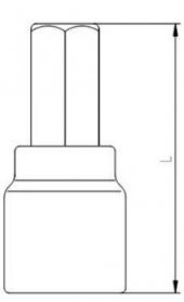 İzeltaş 1/2 Lokmalı Allen Ucu 7mm - 2