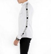 DeepSEA Önü Modelli Kolları Yazı Şeritli Kanvas Erkek Gömlek 1803 - 4