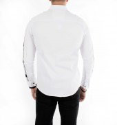 DeepSEA Önü Modelli Kolları Yazı Şeritli Kanvas Erkek Gömlek 1803 - 5