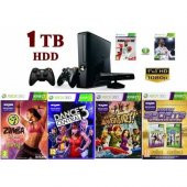 XBOX 360 SLİM ÇOCUK VE KİNECT PAKET | 1TB 400 OYUN JTAG 2 KOL - 1