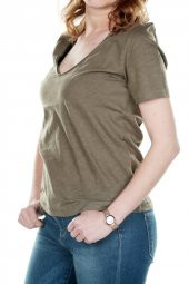 ONLY KADIN GENİŞ V YAKA TSHİRT 15180561 - 3