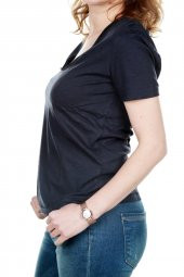 ONLY KADIN GENİŞ V YAKA TSHİRT 15180561 - 5