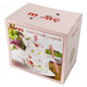 Miraç Desenli Porselen Çaydanlık - Mavi - 3
