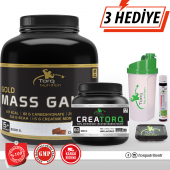 Torq Nutrition Gold Mass Gainer 3000 Gr (Çikolata Aromalı) + Creatorq Creatine 300 Gr - 1