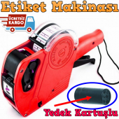 8 Haneli Fiyat Etiket Makinası + Yedek Kartuşlu Etiket Basma Makinesi - 1