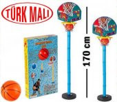 Ayaklı Basket Potası Seti Pota + Top Oyun Seti - 1
