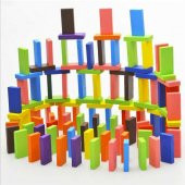 Ahşap Renkli Domino Taşları 200 Adet Renkli Domino Taşı - 6