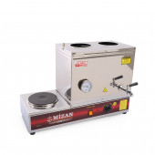 Mizan Çift Demlikli Elektrikli Pleytli Çay Kazanı 30 Lt. Çay Ocağı Mc207 - 1