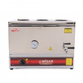 MİZAN 60 Model Üç Demlikli Çay Kazanı Pleytsiz Elektrikli 40 Lt. Çay Ocağı MC218 - 1