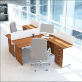 VENA Nil L Workstation İkili Çalışma Masa 3 Panelli thumbnail 4