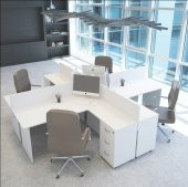 VENA Nil L Workstation Dörtlü Çalışma Masa 320cm x 300cm x 115h - 2