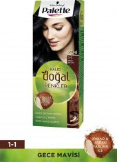 Palette Natural Doğal Renkler Saç Boyası 1-1 Gece Mavisi - 1