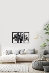 Angemiel Home Ağaç Üçlü Dekor Metal Duvar Tablo Ev Ve Ofis - 2