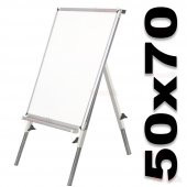 50X70 AKYAZI TELESKOPİK AYAKLI LAMİNAT BEYAZ YAZI TAHTASI - 1