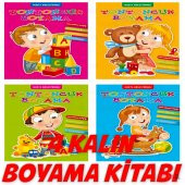 4 KALIN BOYAMA KİTABI (OKUL ÖNCESİ ve ilkokul) + Boya kalem Seti thumbnail 6