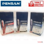 50 ADET Tükenmez Kalem Büro Pensan 2270 1,0 Mm Mavi Kırmızı Siyah - 3