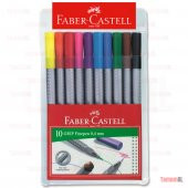 FABER CASTELL / 10 RENK / GRİP FİNEPEN / RENKLİ TÜKENMEZ KALEM - 1