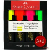 FABER CASTELL FOSFORLU KALEM SARI PEMBE YEŞİL TURUNCU 3+1 - 2