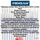 50 ADET Tükenmez Kalem Büro Pensan Buro 2270 1''0 Mm Mavi - 3